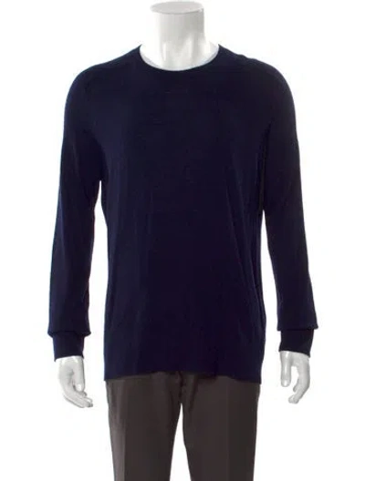 Pre-owned Iro Merino Wool Crew Neck Pullover In Blue