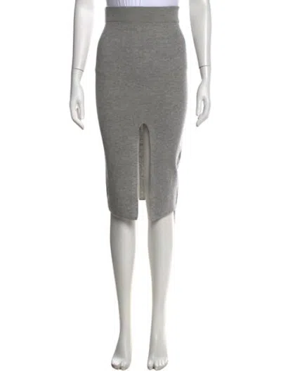 Pre-owned Iro Merino Wool Knee-length Skirt W/ Tags In Grey