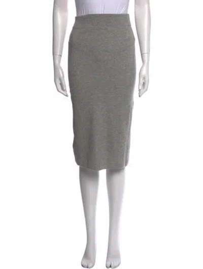 Pre-owned Iro Merino Wool Midi Length Skirt In Gray