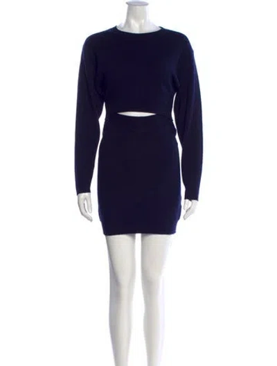 Pre-owned Iro Merino Wool Mini Dress W/ Tags In Blue