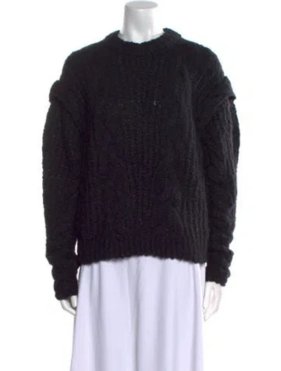Pre-owned Iro Merino Wool Mock Neck Sweater In Black