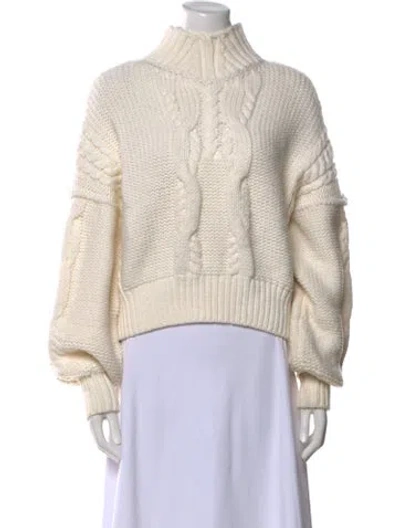 Pre-owned Iro Merino Wool Mock Neck Sweater In Neutral