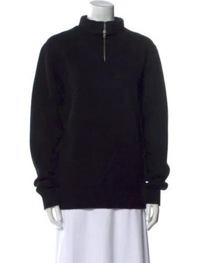 Pre-owned Iro Merino Wool Mock Neck Sweatshirt In Black