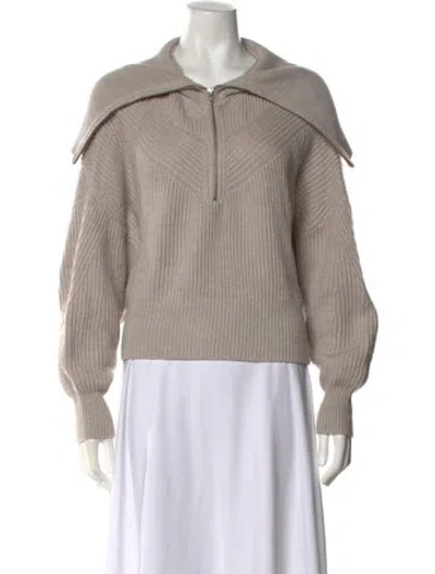 Pre-owned Iro Merino Wool Open Front Sweater In Neutral
