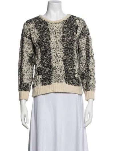 Pre-owned Iro Merino Wool Patterned Sweater In Black/neutrals