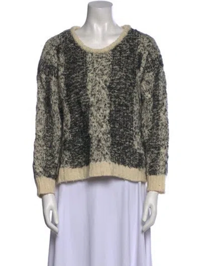 Pre-owned Iro Merino Wool Printed Sweater In Black