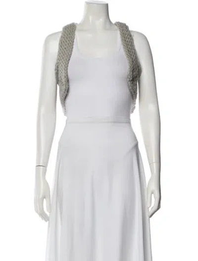 Pre-owned Iro Merino Wool Scoop Neck Sweater In White