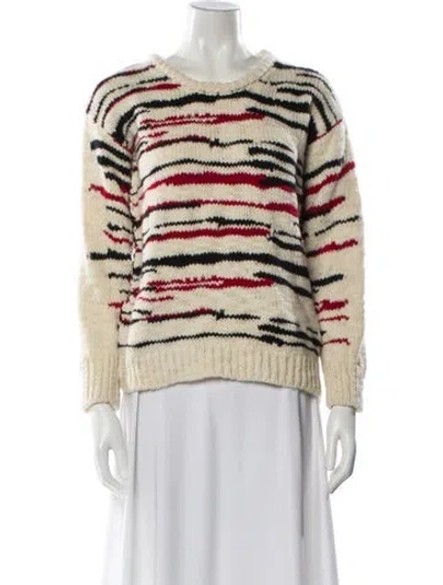 Pre-owned Iro Merino Wool Striped Sweater In Neutral