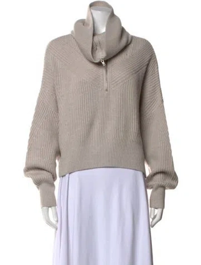 Pre-owned Iro Merino Wool Turtleneck Sweater In Neutrals