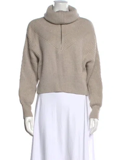 Pre-owned Iro Merino Wool Turtleneck Sweater In Neutrals