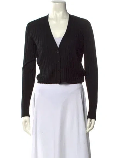 Pre-owned Iro Merino Wool V-neck Sweater In Black