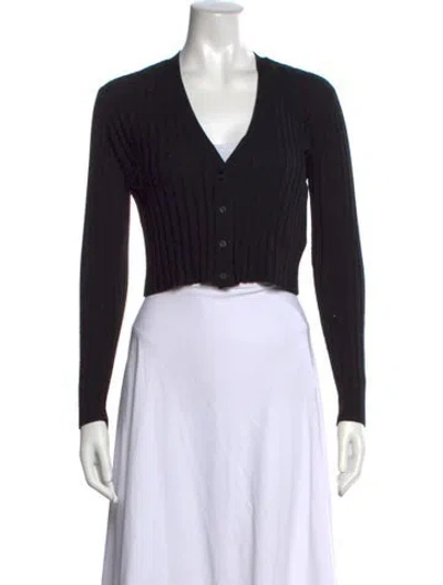 Pre-owned Iro Merino Wool V-neck Sweater In Black