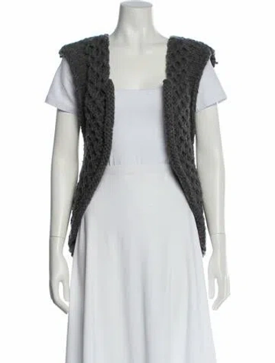 Pre-owned Iro Merino Wool V-neck Sweater In Gray