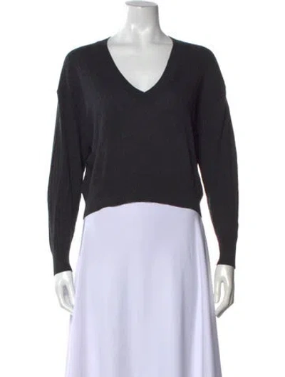 Pre-owned Iro Merino Wool V-neck Sweater In Gray