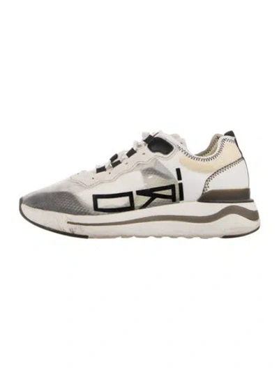 Pre-owned Iro Mesh Graphic Print Athletic Sneakers In Clear/white