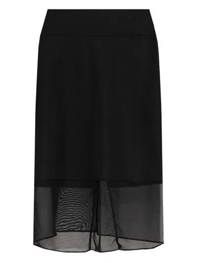 Iro Mesh-panel Skirt In Black