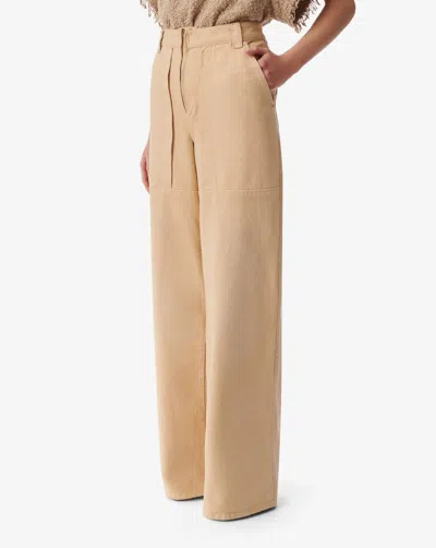 Iro Meska Trousers In Beige In Brown