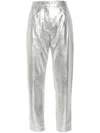 Iro Hose Im Metallic-look In Silber