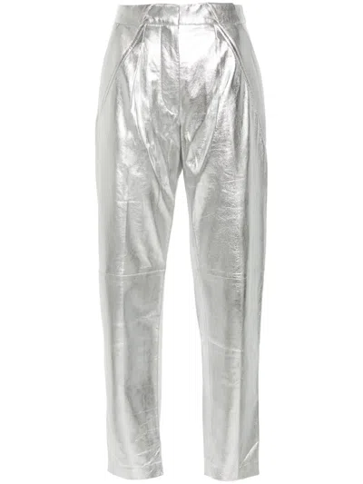 Iro Hose Im Metallic-look In Silber