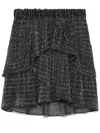 Iro Metallic-threads Mini Skirt In 黑色