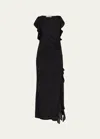 Iro Miassa Sleeveless Gathered Maxi Dress In Black