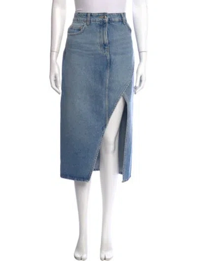 Pre-owned Iro Midi Length Skirt In Blue