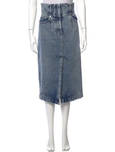 Pre-owned Iro Midi Length Skirt In Blue