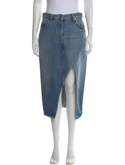 Pre-owned Iro Midi Length Skirt In Blue