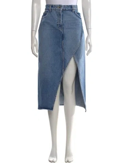 Pre-owned Iro Midi Length Skirt In Blue