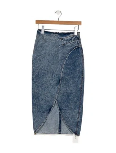Pre-owned Iro Midi Length Skirt In Blue