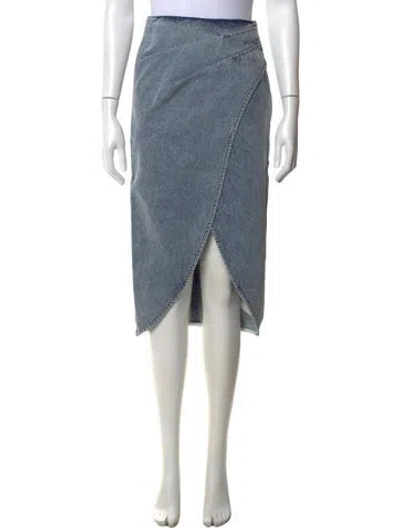 Pre-owned Iro Midi Length Skirt In Blue