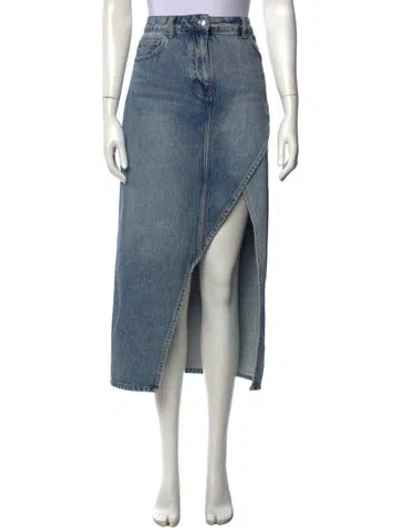 Pre-owned Iro Midi Length Skirt In Blue