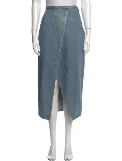 Pre-owned Iro Midi Length Skirt In Blue