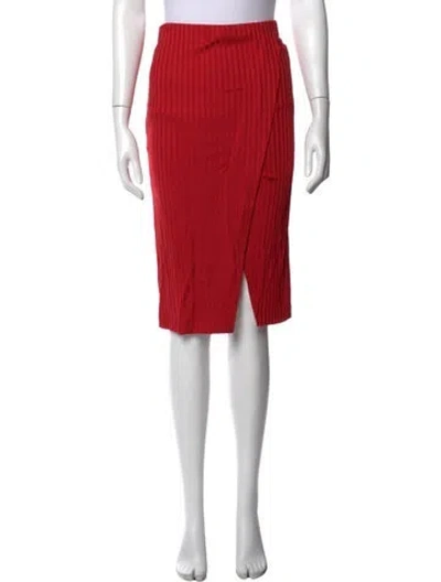 Pre-owned Iro Midi Length Skirt In Burgundy