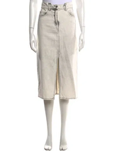 Pre-owned Iro Midi Length Skirt In Grey