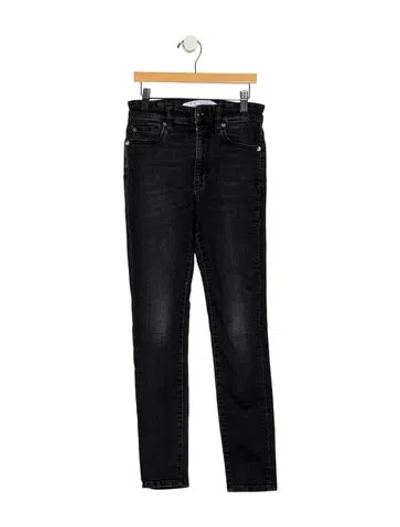 Pre-owned Iro Mid-rise Skinny Leg Jeans In Black