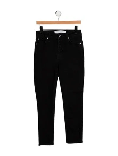 Pre-owned Iro Mid-rise Skinny Leg Jeans In Black