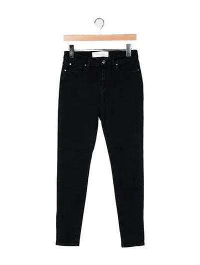 Pre-owned Iro Mid-rise Skinny Leg Jeans In Black