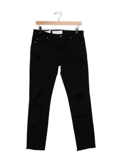 Pre-owned Iro Mid-rise Skinny Leg Jeans In Black