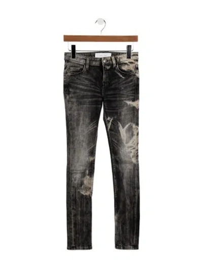 Pre-owned Iro Mid-rise Skinny Leg Jeans In Black