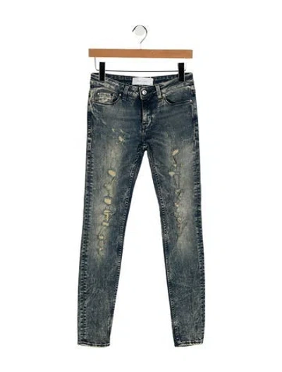 Pre-owned Iro Mid-rise Skinny Leg Jeans In Blue