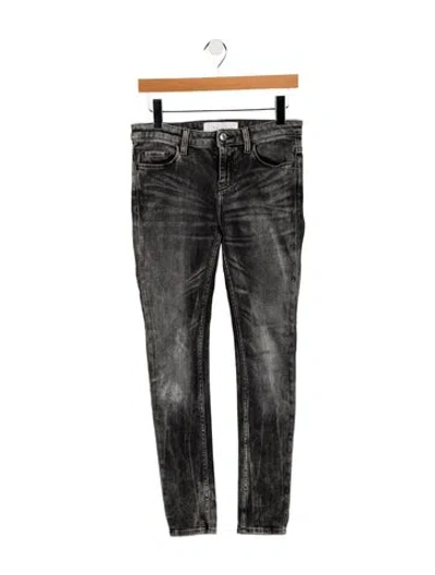 Pre-owned Iro Mid-rise Skinny Leg Jeans In Gray