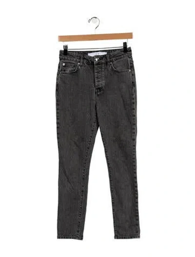 Pre-owned Iro Mid-rise Skinny Leg Jeans In Gray