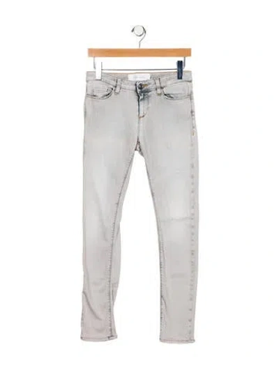 Pre-owned Iro Mid-rise Skinny Leg Jeans In Gray
