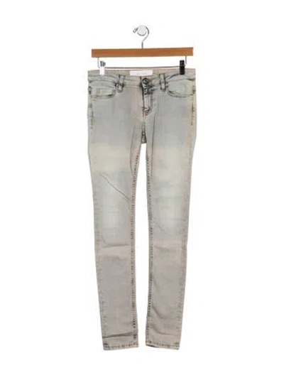 Pre-owned Iro Mid-rise Skinny Leg Jeans In Gray