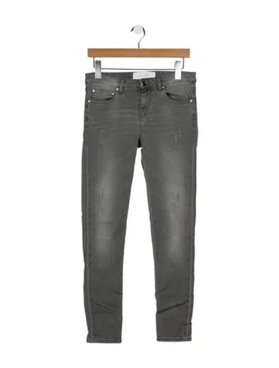 Pre-owned Iro Mid-rise Skinny Leg Jeans In Gray