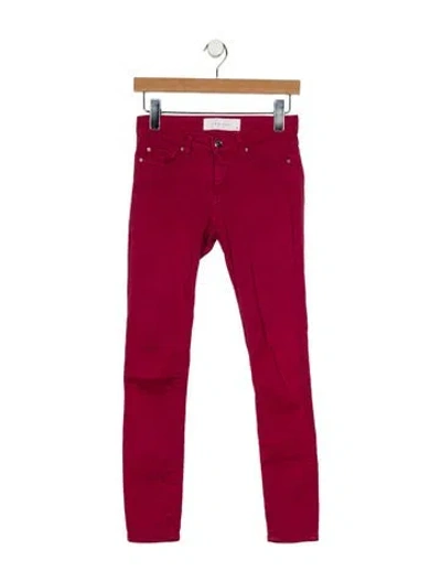 Pre-owned Iro Mid-rise Skinny Leg Jeans In Red