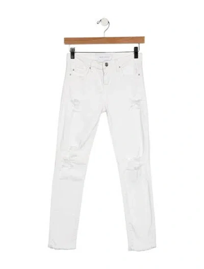 Pre-owned Iro Mid-rise Skinny Leg Jeans In White