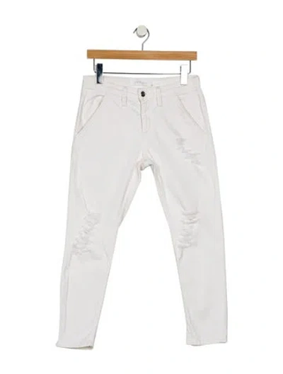 Pre-owned Iro Mid-rise Skinny Leg Jeans In White