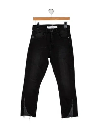 Pre-owned Iro Mid-rise Straight Leg Jeans In Black